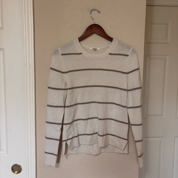 Splendid Cashmere sweater Hannah size S striped lightweight - Picture 4 of 9